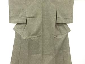 アンティーク　重ね亀甲模様織り出し手織り紬単衣着物